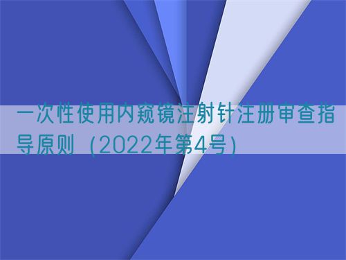 一次性使用內(nèi)窺鏡注射針注冊(cè)審查指導(dǎo)原則(2022年第4號(hào))(圖1) 一次性使用內(nèi)窺鏡注射針注冊(cè)審查指導(dǎo)原則(2022年第4號(hào))(圖1)